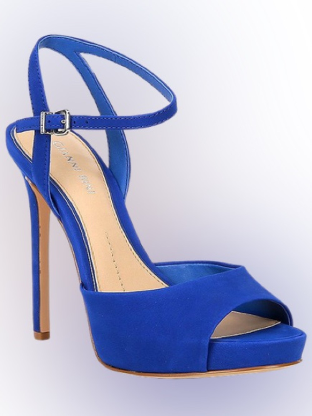 NEW Gianni Bini Electric Blue Open-toe Ankle Strap Heels Size 7